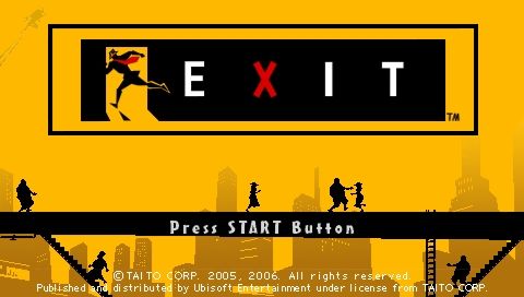 Exit (PSP) screenshot: Title screen