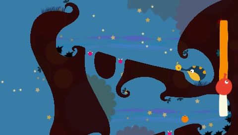 LocoRoco (PSP) screenshot: The Chuppa Chuppa in action in his mini-game