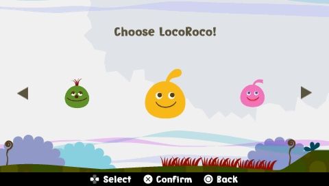 LocoRoco (PSP) screenshot: Choose your Loco Roco!