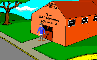 RON 2 and 1/2: Fowl Play (Windows) screenshot: Attack of the 50 foot sheriff? No, just the author's oversight
