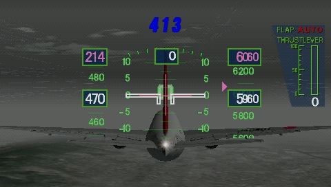 Jet de GO! Pocket (PSP) screenshot: Flying in darkness and bad weather.