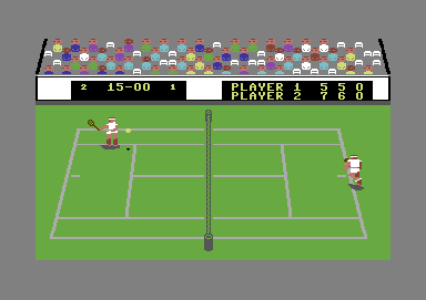 International Tennis (Commodore 64) screenshot: Returning