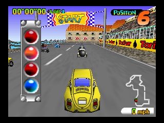 Penny Racers (Nintendo 64) screenshot: Starting a race.