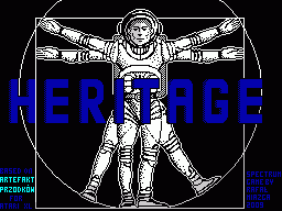 Heritage (ZX Spectrum) screenshot: Title screen