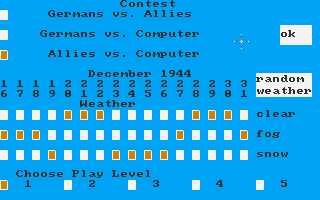 Blitzkrieg at the Ardennes (DOS) screenshot: Main menu