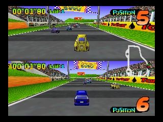 Penny Racers (Nintendo 64) screenshot: 2-player race