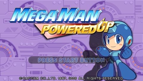 Mega Man Powered Up (PSP) screenshot: Title Screen (English)