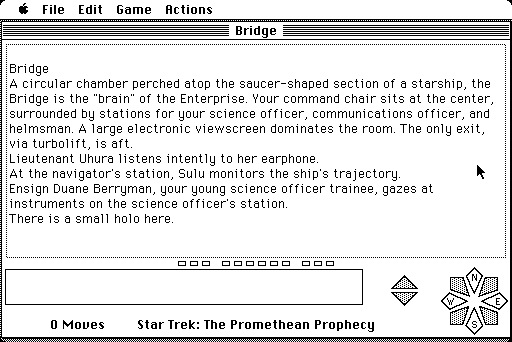 Star Trek: The Promethean Prophecy (Macintosh) screenshot: Bridge