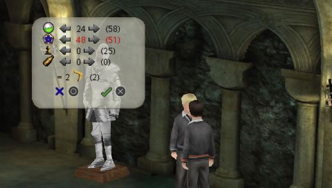 Harry Potter and the Half-Blood Prince (PSP) screenshot: Trade items with other students.