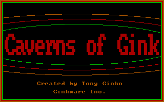 Caverns of Gink (DOS) screenshot: Title screen