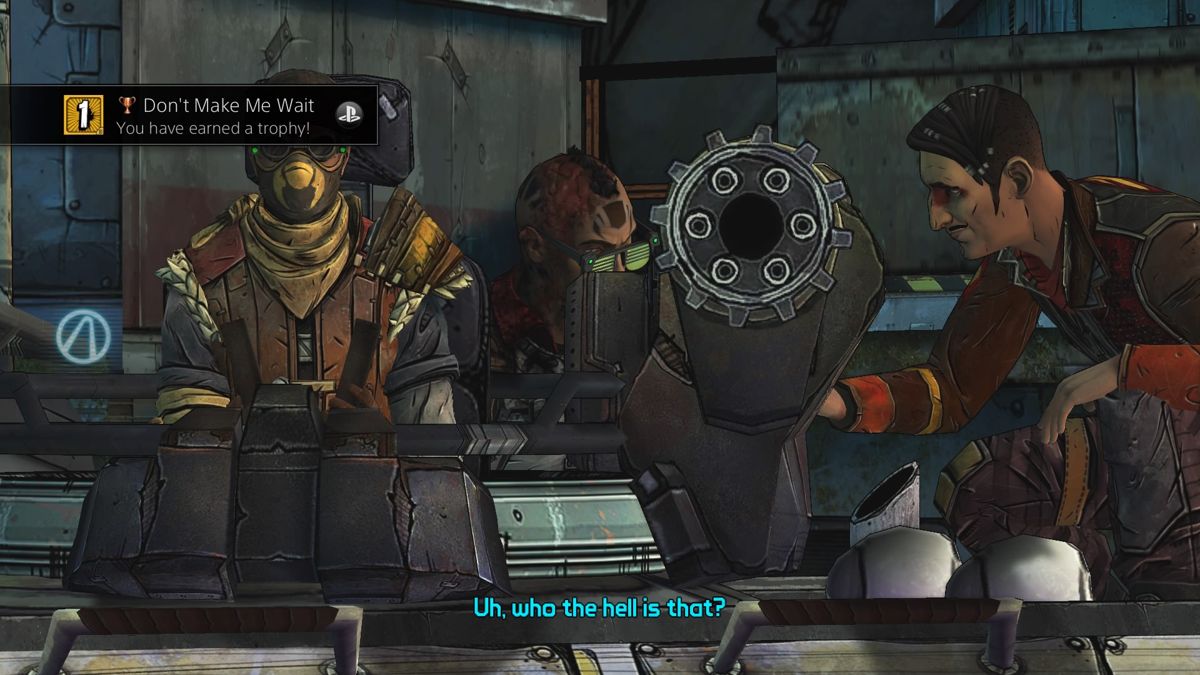 Tales from the Borderlands: Episode Three - Catch a Ride (PlayStation 4) screenshot: Earning trophies