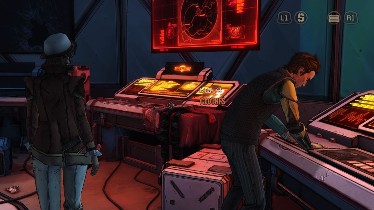 Tales from the Borderlands: Episode Three - Catch a Ride (PlayStation 4) screenshot: Looking for Gortys' upgrade inside a small dome