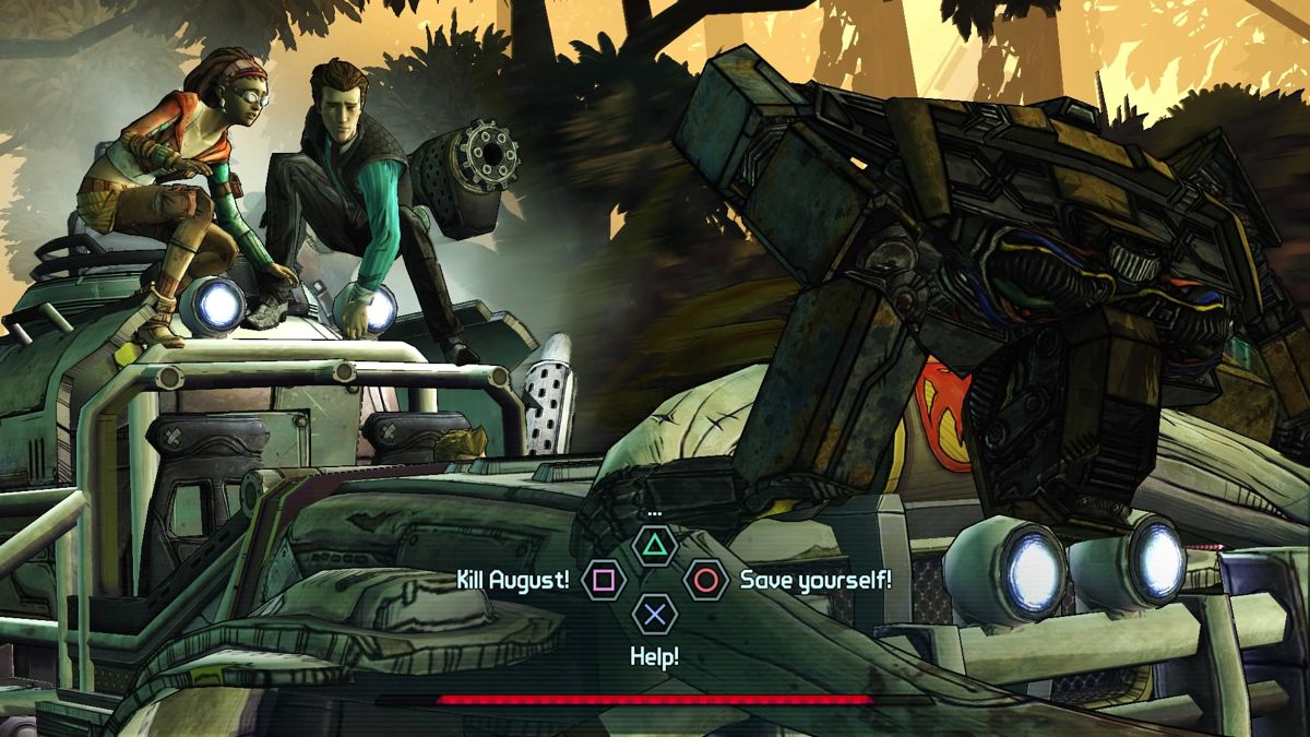 Tales from the Borderlands: Episode Three - Catch a Ride (PlayStation 4) screenshot: This time you better issue a more sensible command to your loader bot