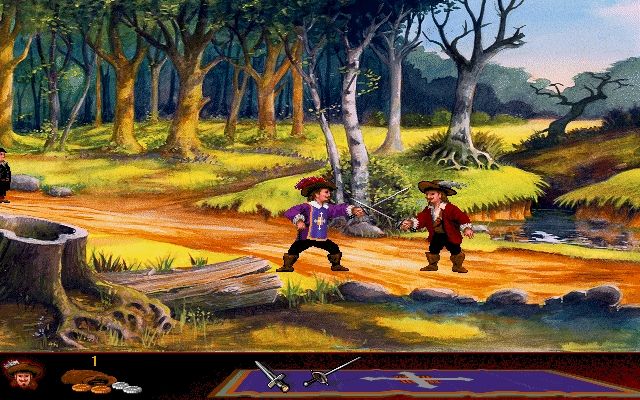 Touché: The Adventures of the Fifth Musketeer (DOS) screenshot: Crossroads - En Garde!