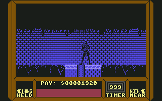 Saboteur II (Commodore 64) screenshot: Down in the underground tunnels.