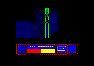Saboteur II (Amstrad CPC) screenshot: Down in the underground tunnels.
