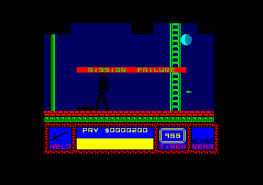 Saboteur II (Amstrad CPC) screenshot: I was defeated.