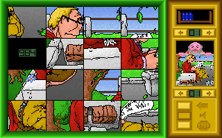 15 x 15 (DOS) screenshot: A scrambled puzzle