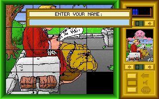 15 x 15 (DOS) screenshot: Complete a puzzle in few enough moves and you get to enter your name on the high score board