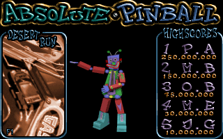 Absolute Pinball (DOS) screenshot: Select Desert Run