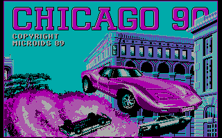 Chicago 90 (DOS) screenshot: Title Screen (CGA)
