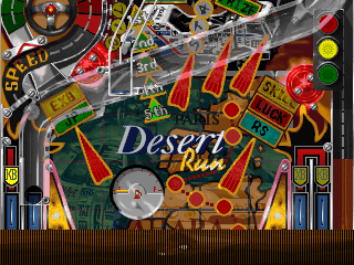Absolute Pinball (DOS) screenshot: Desert Run table