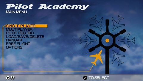 Pilot Academy (PSP) screenshot: Main Menu