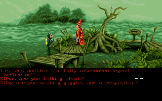 Simon the Sorcerer II: The Lion, the Wizard and the Wardrobe (DOS) screenshot: Lady of the lake
