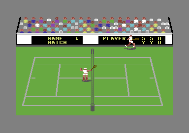 International Tennis (Commodore 64) screenshot: It's all over