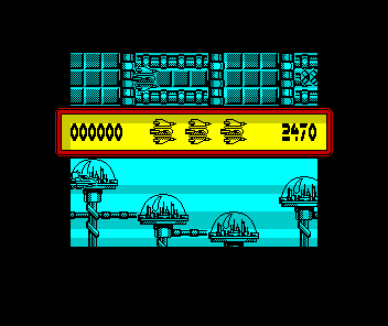 Sanxion (ZX Spectrum) screenshot: Ready for the main action