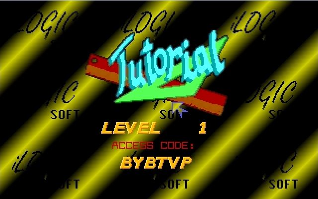 Bricks Gold (DOS) screenshot: Level few levels are tutorials