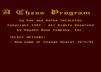 Sargon II (Atari 8-bit) screenshot: Second part of the title