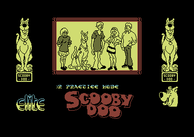 Scooby-Doo (Commodore 64) screenshot: Title and main menu
