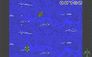 Screaming Wings (Atari ST) screenshot: I'm dead over the sea