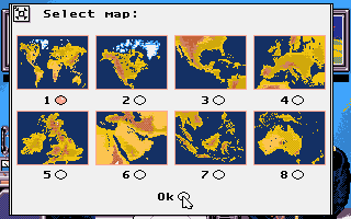 Airstrike USA (DOS) screenshot: Select scenario