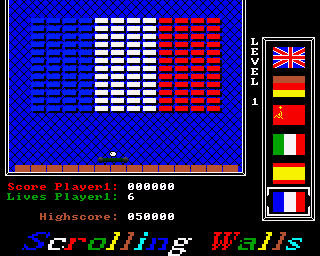 Scrolling Walls (Amiga) screenshot: In-game screenshot