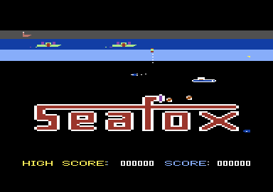 Seafox (Commodore 64) screenshot: Title screen