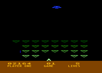 Space Invaders (Atari 5200) screenshot: Uh oh, I'm in trouble now!
