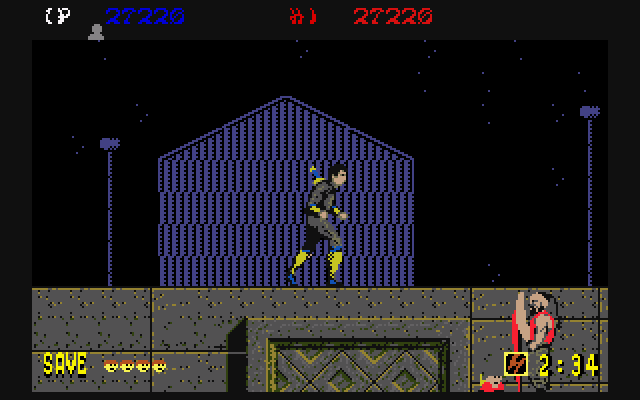 Shinobi (Amiga) screenshot: Mission 2 Level 1
