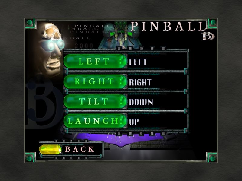 Mega Pinball (Windows) screenshot: The controls can be redefined