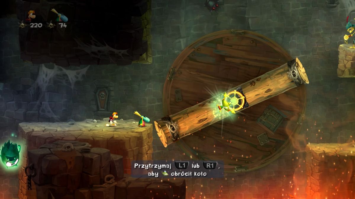 Rayman Legends (PlayStation 4) screenshot: Moving wheel