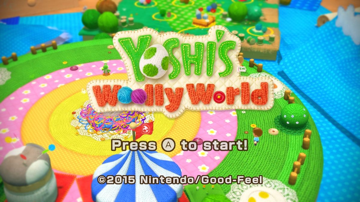 Yoshi's Woolly World (Wii U) screenshot: Title screen