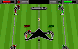 Brutal Sports Football (DOS) screenshot: Kick-off