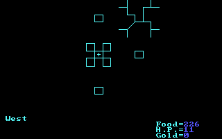Ultima Collection (DOS) screenshot: Akalabeth - Game - Entering a town
