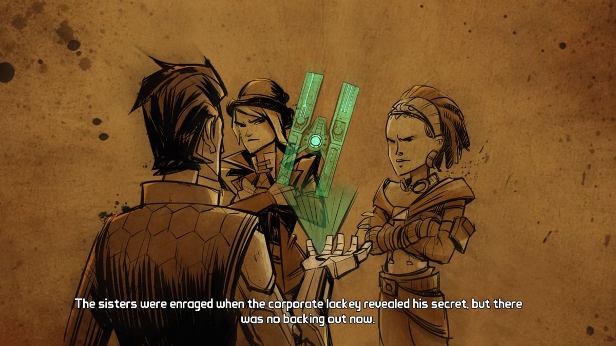 Tales from the Borderlands: Episode Five - The Vault of the Traveler (PlayStation 4) screenshot: The story thus far.