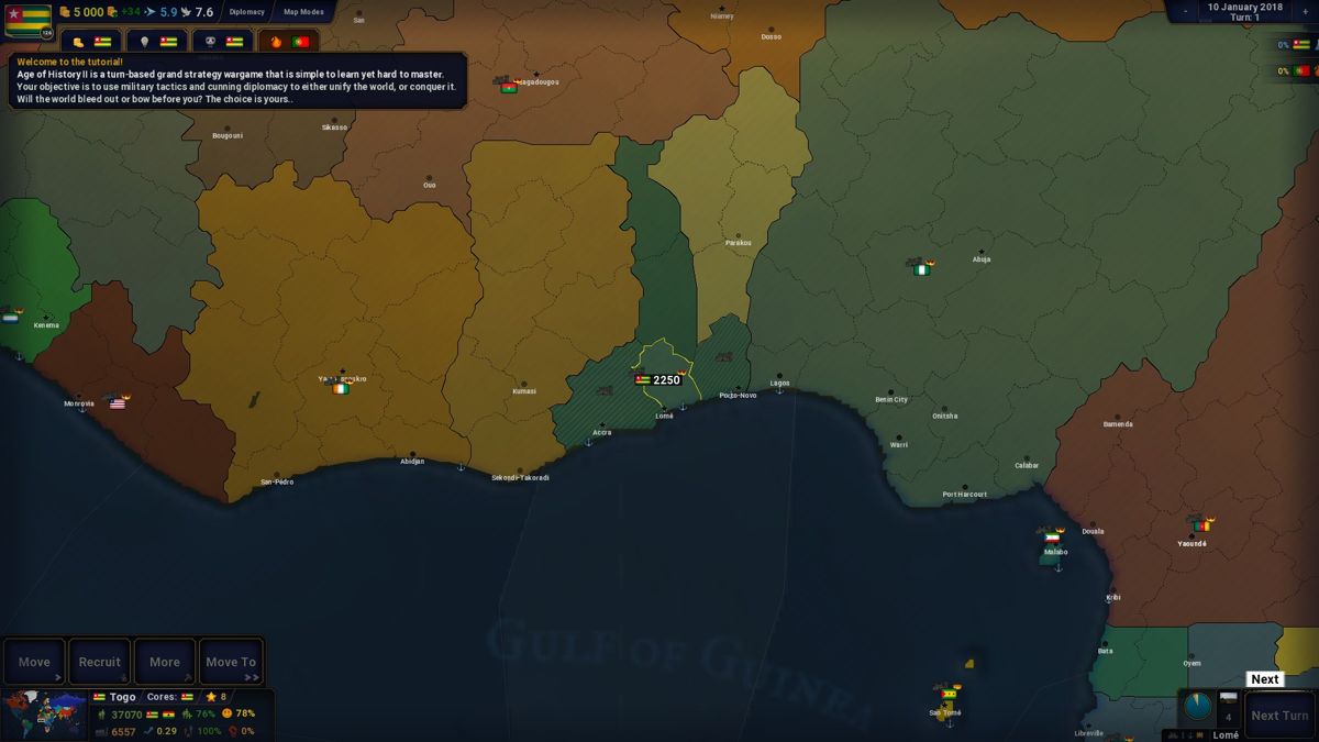 Age of Civilizations II (Windows) screenshot: The start of the Tutorial