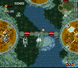 Space Megaforce (SNES) screenshot: Approaching a strange place...