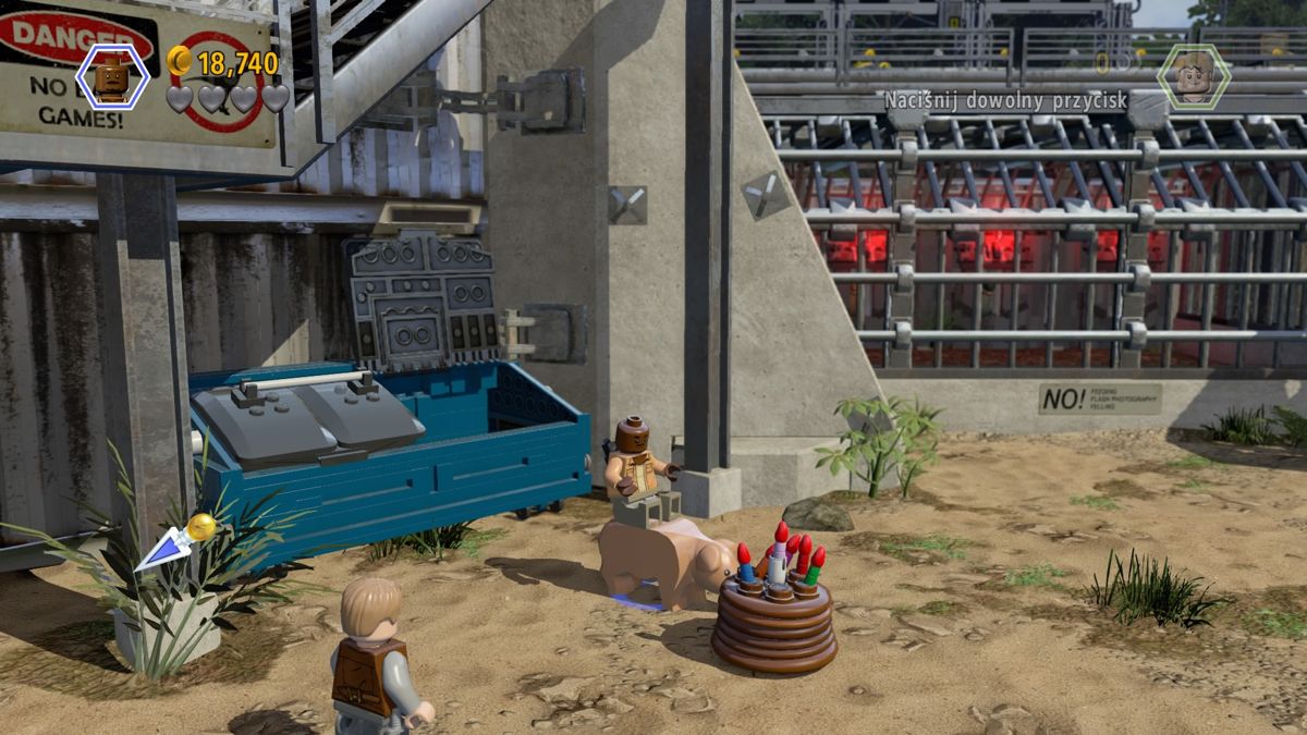 LEGO Jurassic World (PlayStation 4) screenshot: Sweet bait