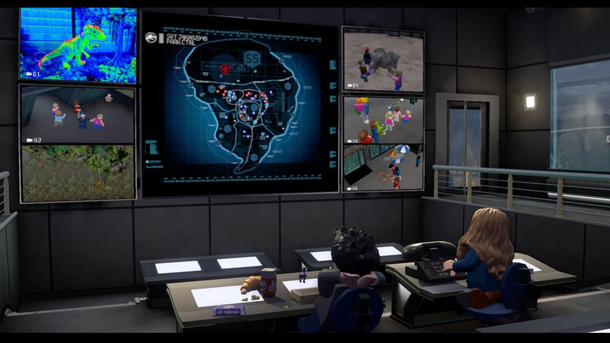 LEGO Jurassic World (PlayStation 4) screenshot: Control room