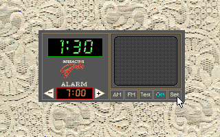 Teresa: House Guest (DOS) screenshot: Adjusting alarm clock